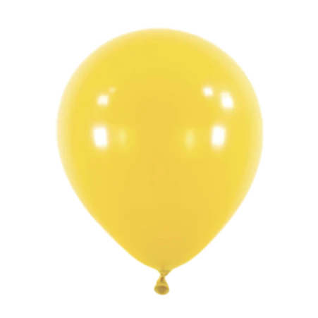 Senfgelber Latexballon in klassischer Tropfenform