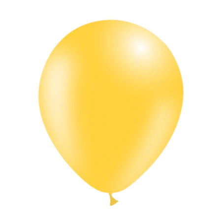 Gelber Latexballon in klassischer Tropfenform