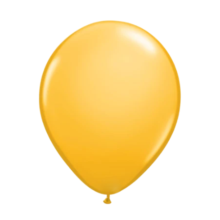 Latexballon in klassischer Tropfenform in Goldrute