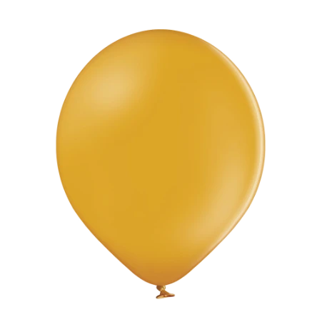 Honiggelber Latexballon in klassischer Tropfenform