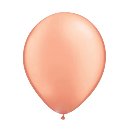 Roségoldfarbener Latexballon in klassischer Tropfenform