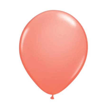 Korallfarbener Latexballon in klassischer Tropfenform