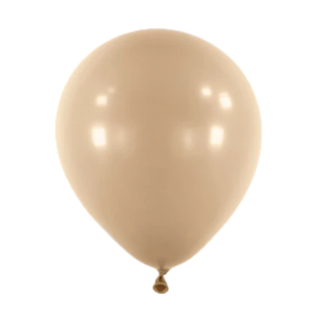 Taupefarbener Latexballon in klassischer Tropfenform