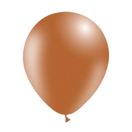Karamellbrauner Latexballon in klassischer Tropfenform