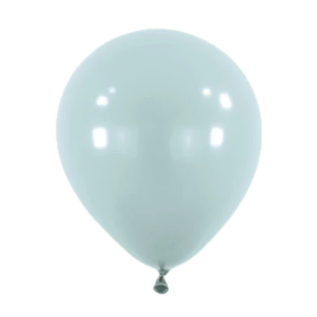 Staubblauer Latexballon in klassischer Tropfenform
