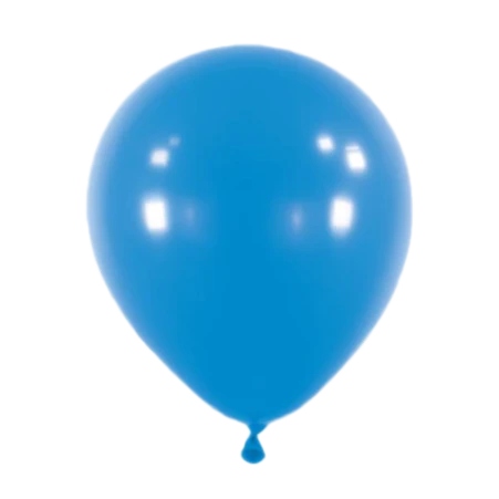 Leuchtend königsblauer Latexballon in klassischer Tropfenform