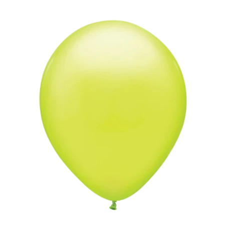 Chartreusefarbener Latexballon in klassischer Tropfenform