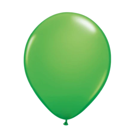 Frühlingsgrüner Latexballon in klassischer Tropfenform