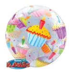Bubbles Ballon – Cupcakes Bunte Kerzen | Transparent