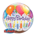 Bubbles Ballon – Happy Birthday Kerzen | Transparent
