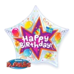 Bubbles Ballon – Happy Birthday Stern | Transparent