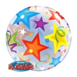 Bubbles Ballon – Bunte Sterne | Transparent