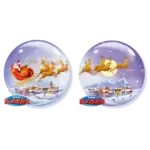 Double Bubbles Ballon – Weihnachtsmann Schlitten | Transparent