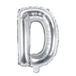 Folienballon Buchstabe – D | Silber