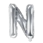 Folienballon Buchstabe – N | Silber