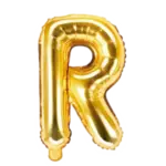 Folienballon Buchstabe – R | Gold