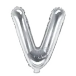 Folienballon Buchstabe – V | Silber