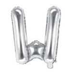 Folienballon Buchstabe – W | Silber