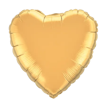 Goldener Folienballon in Herzform