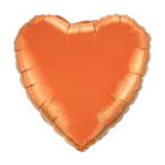 Folienballon Herz – Orange | Warm glänzend