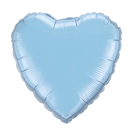 Pastell-hellblauer Folienballon in Herzform