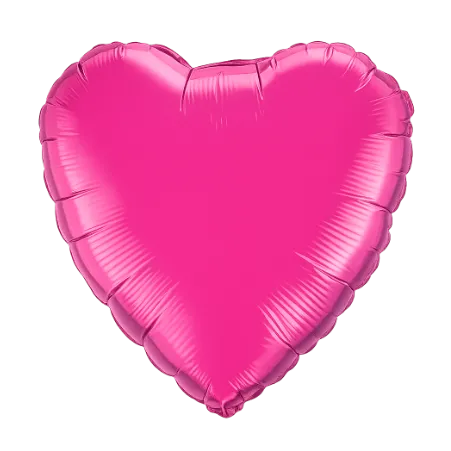 Pink-magentafarbener Folienballon in Herzform