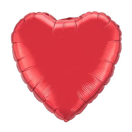 Roter Folienballon in Herzform