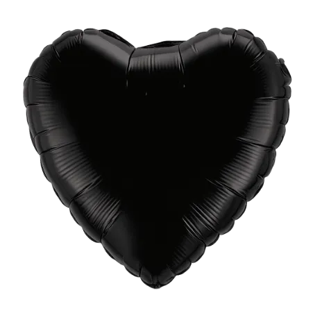 Schwarzer Folienballon in Herzform