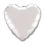 Folienballon Herz – Silber | Silbergrau