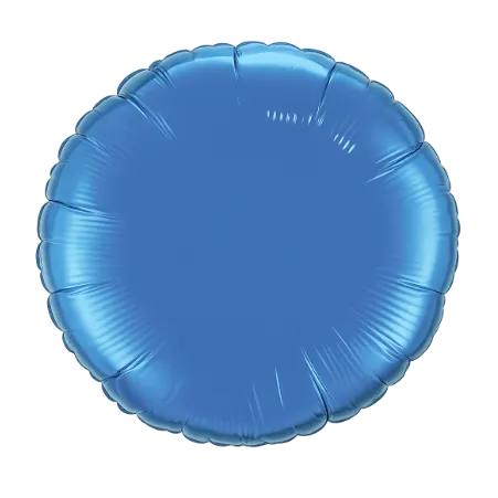 Blauer runder Folienballon ohne Aufdruck