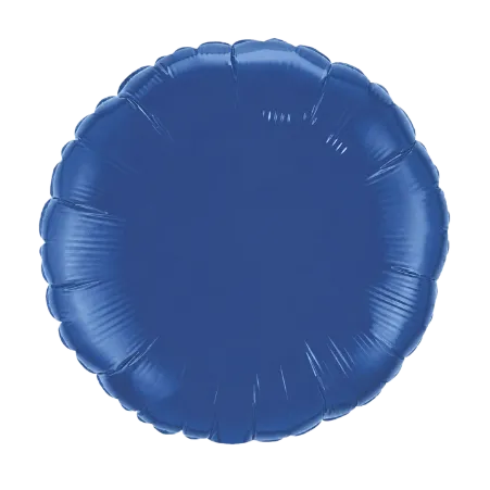Dunkelblauer runder Folienballon ohne Aufdruck