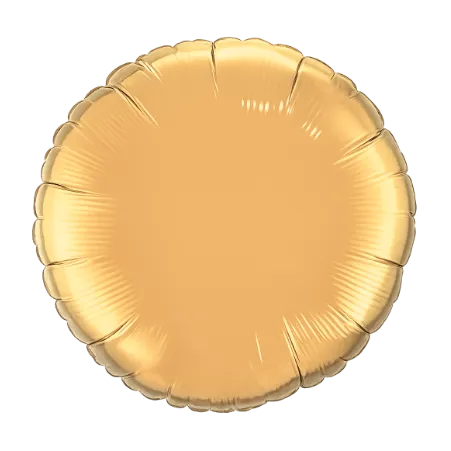 Goldener runder Folienballon ohne Aufdruck