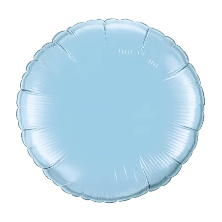 Pastell-hellblauer runder Folienballon ohne Aufdruck