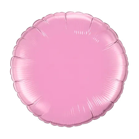Pastell-hellrosa runder Folienballon ohne Aufdruck