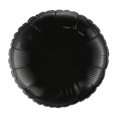 Schwarzer runder Folienballon ohne Aufdruck