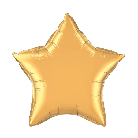 Goldener Folienballon in Sternform