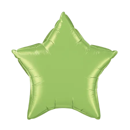 Limonengrüner Folienballon in Sternform