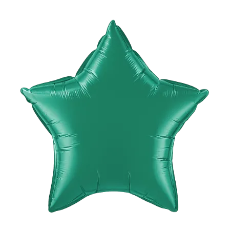 Mittelgrüner Folienballon in Sternform