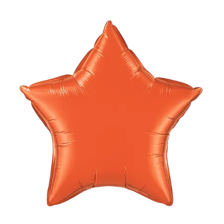 Oranger Folienballon in Sternform