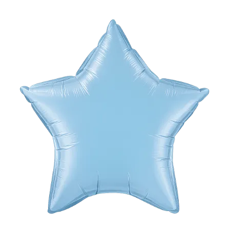 Pastell-hellblauer Folienballon in Sternform
