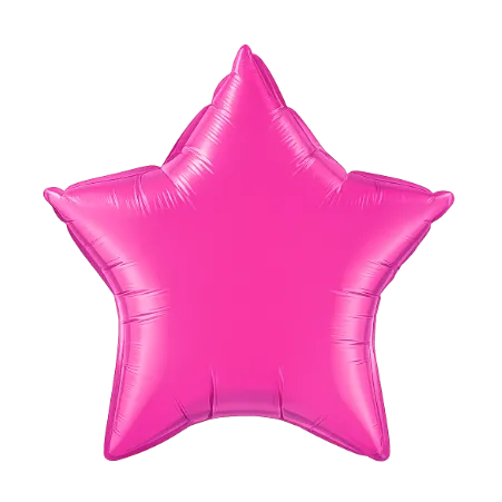 Pink-magentafarbener Folienballon in Sternform