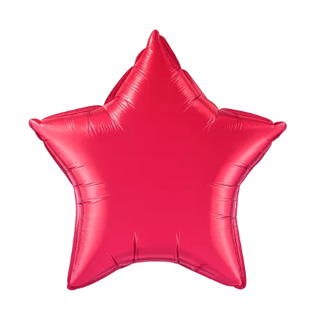 Roter Folienballon in Sternform