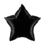 Folienballon Stern – Tiefschwarz | Kontraststark