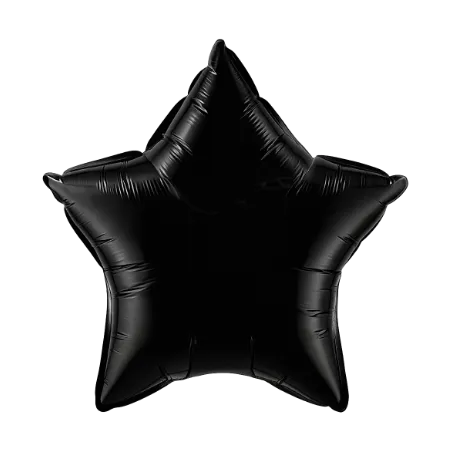Schwarzer Folienballon in Sternform