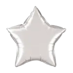 Folienballon Stern – Silber | Silbergrau