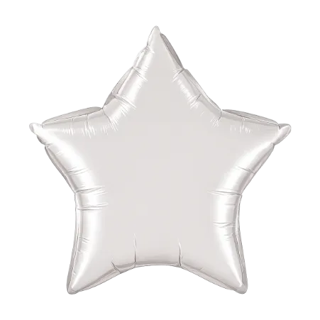 Weißer Folienballon in Sternform