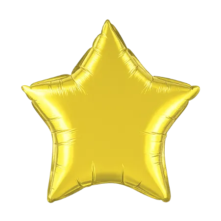Zitronengelber Folienballon in Sternform