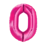 Folienballon Zahl – 0 | Pink