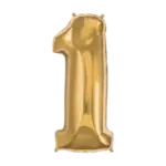 Folienballon Zahl – 1 | Gold