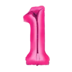 Folienballon Zahl – 1 | Pink